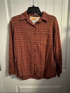 Aviator Nation/Woolrich RARE Rust Plaid Button-Up Shirt